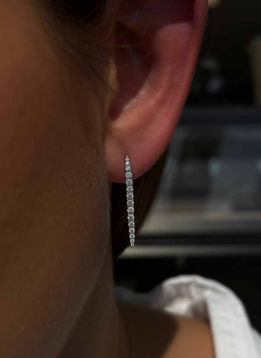 Diamond Dagger Style Earrings