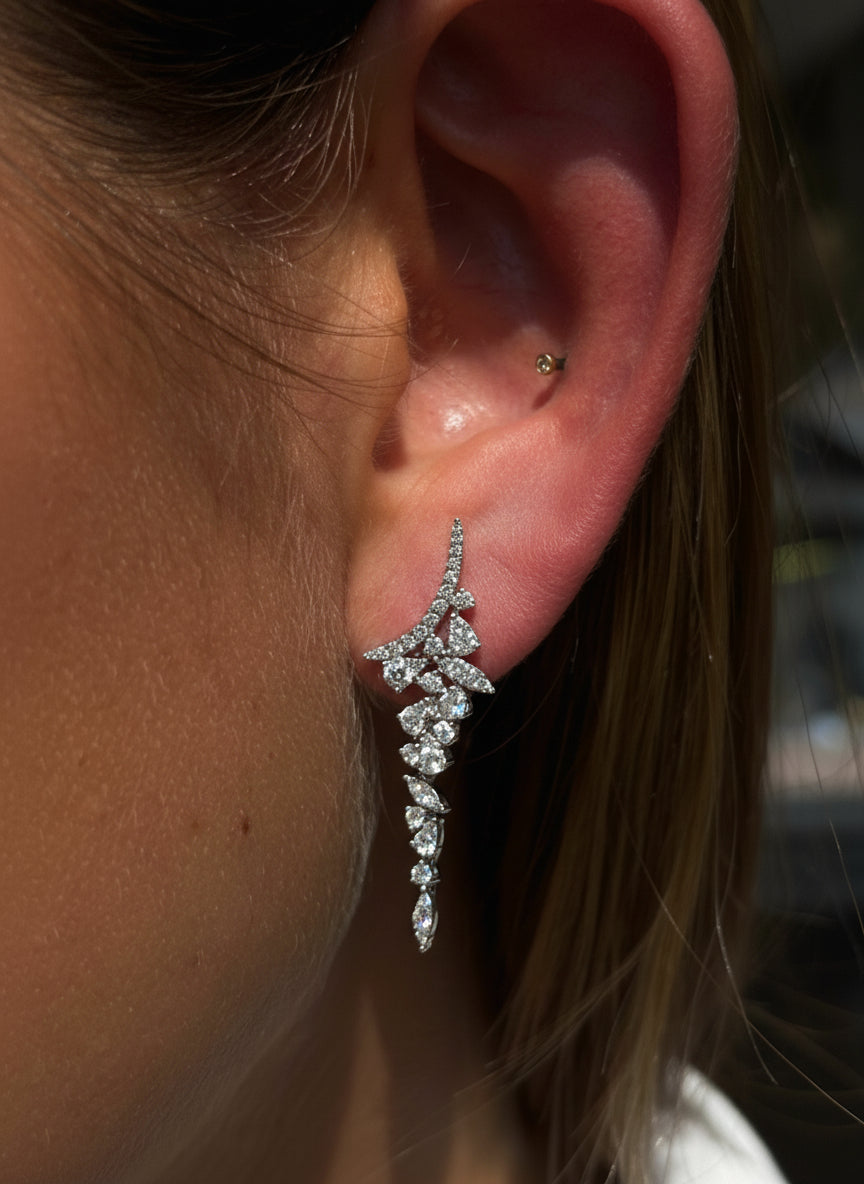 Chandelier Diamond Ear Climbers
