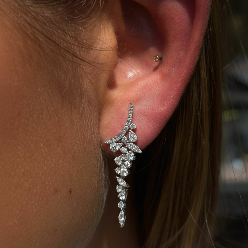 Chandelier Diamond Ear Climbers