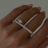 Serpentine Diamond Double Band