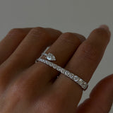 Serpentine Diamond Double Band