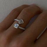 Diamond Cross Over Ring