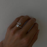 Diamond Cross Over Ring