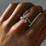 Heart Shape Diamond Cross Over Ring