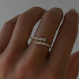 Petite Diamond Cross Over Ring