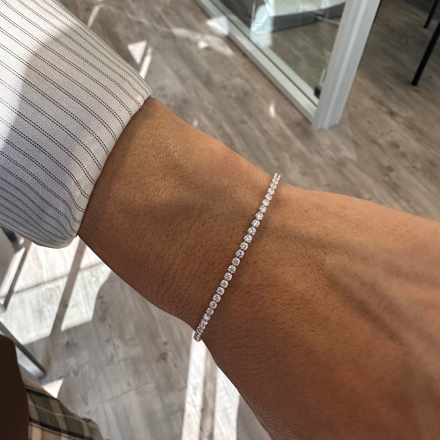 Slim Diamond Tennis Bracelet