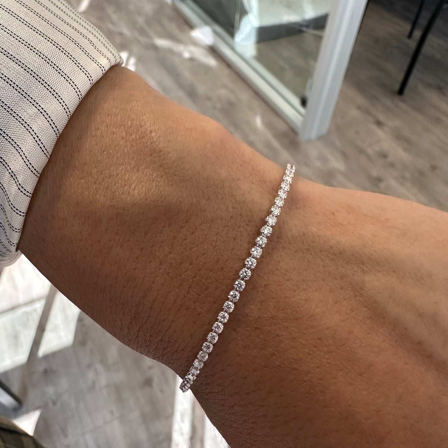 Luxe Slim Diamond Tennis Bracelet