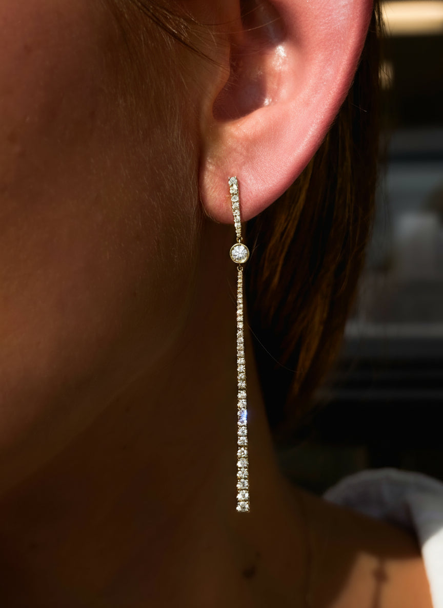 Diamond Stick Earrings