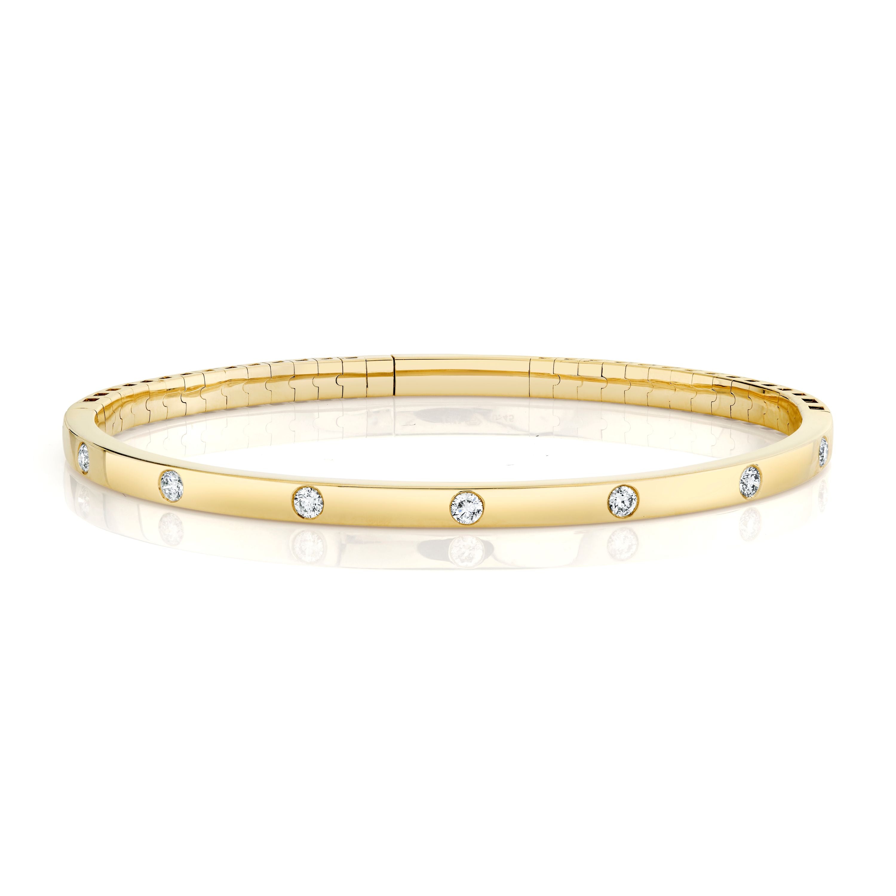 Natural Round Diamond Bangle