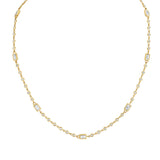 Natural Round & Emerald Cut Diamond Necklace