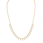Pear Shaped Diamond Fringe Necklace