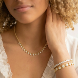 Pear Shaped Diamond Fringe Necklace