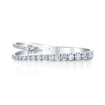 Serpentine Diamond Double Band
