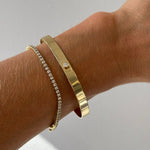 Slim Gold Bangle Bracelet