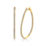 Tear-Drop Diamond Hoops