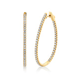 Tear-Drop Diamond Hoops