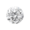 Round cut diamond with brilliant facets. Exceptional clarity and cut.