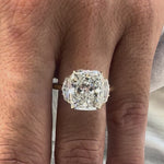 Natural 5.03ct Cushion Cut & Epaulette Diamond Ring