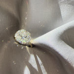 Natural 5.03ct Cushion Cut & Epaulette Diamond Ring