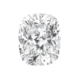 Cushion cut diamond with rounded corners and brilliant facets