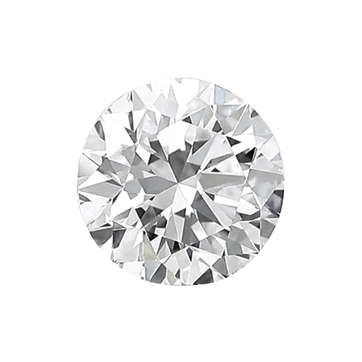 Round diamond illustrating optimal light reflection and refraction