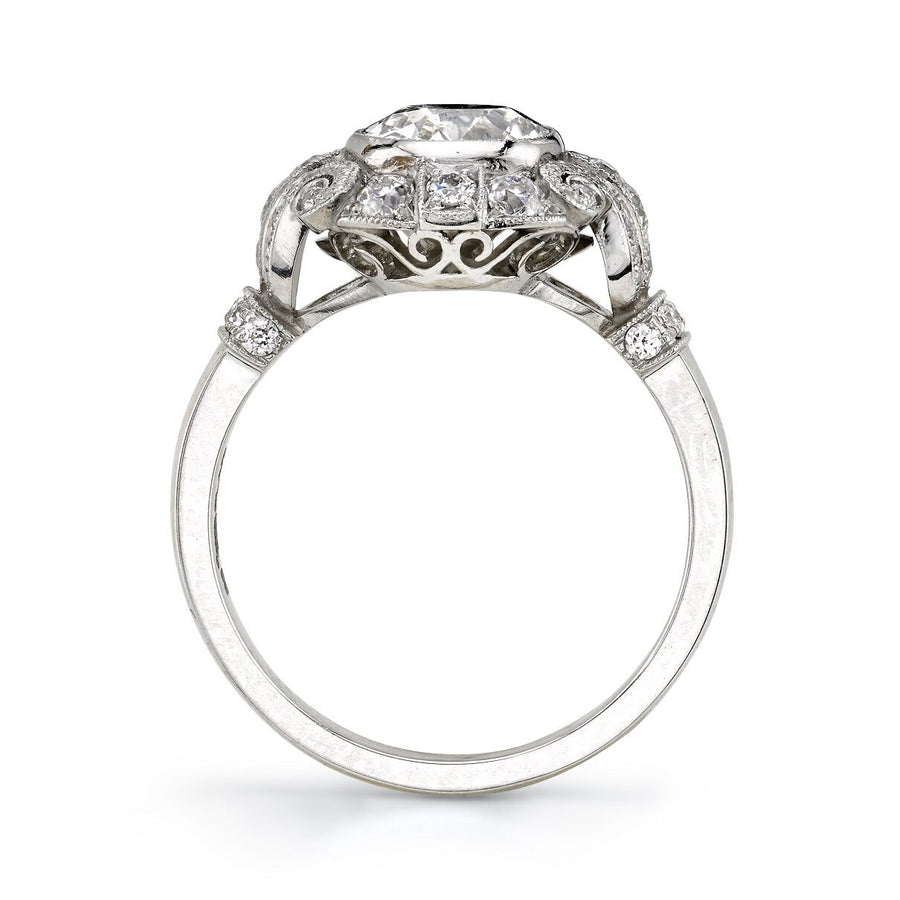 Art Deco 1.39ct Diamond Sapphire Men's Ring