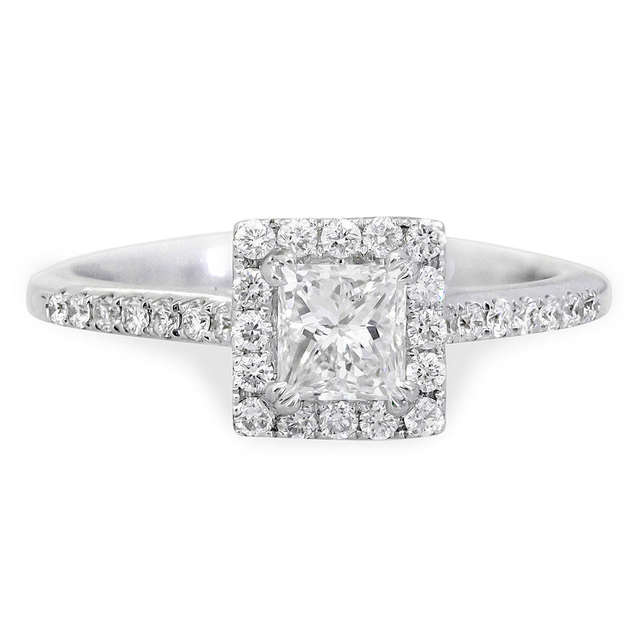 Square Princess Cut Engagement Ring