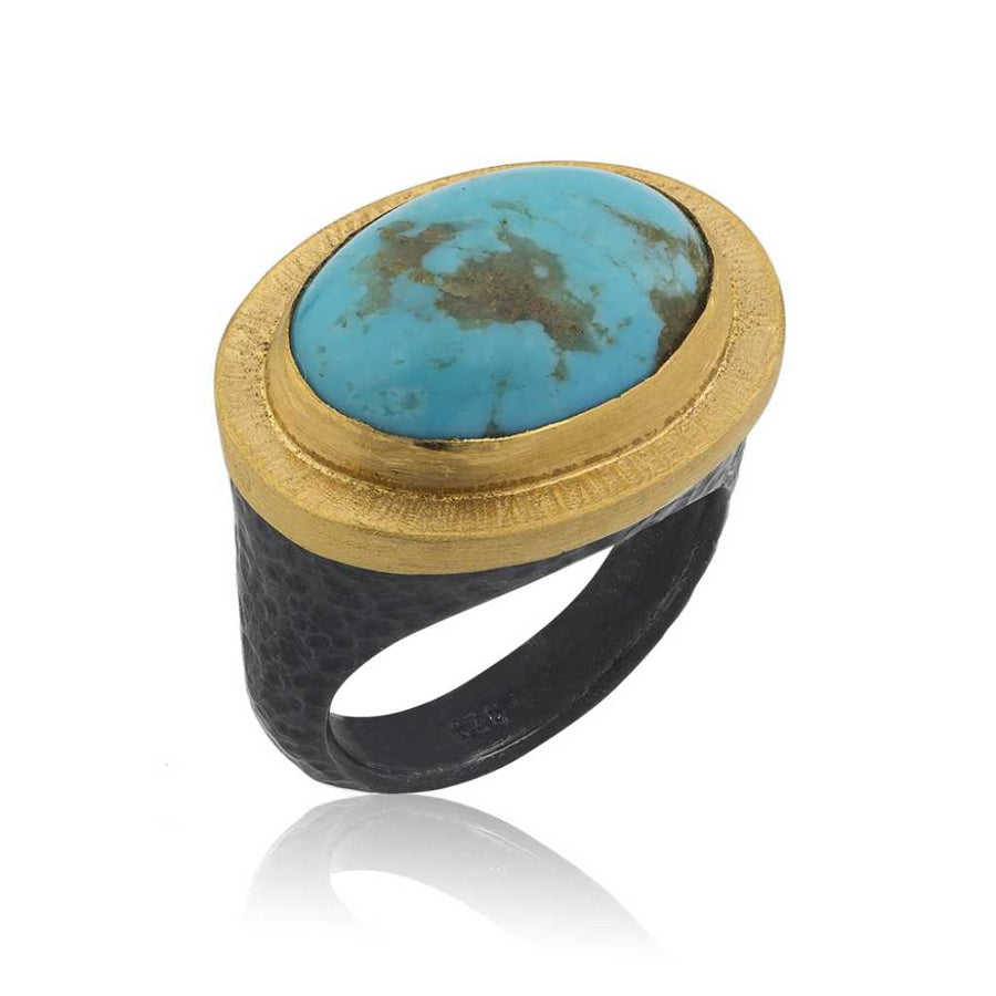 18KY Vintage Tumbled Turquoise Ring | Replacements, Ltd.