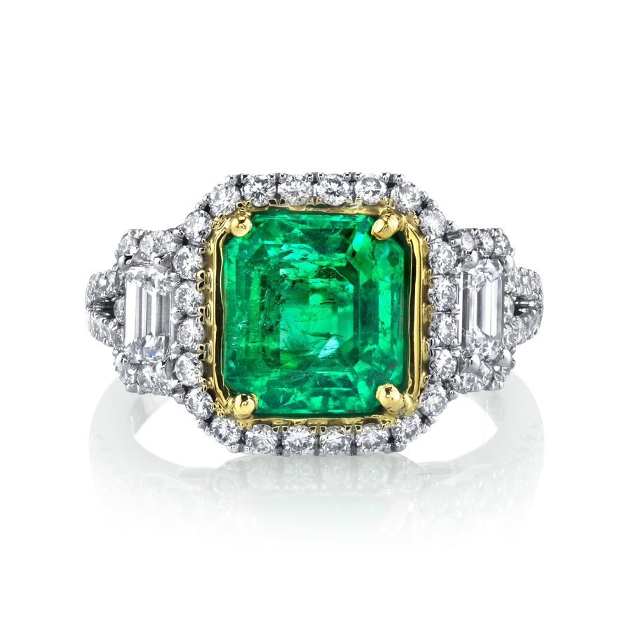 2.77 ct. Emerald Diamond Ring