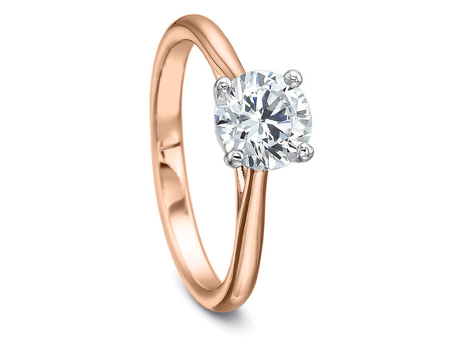 Rose Gold Diamond Solitaire Ring