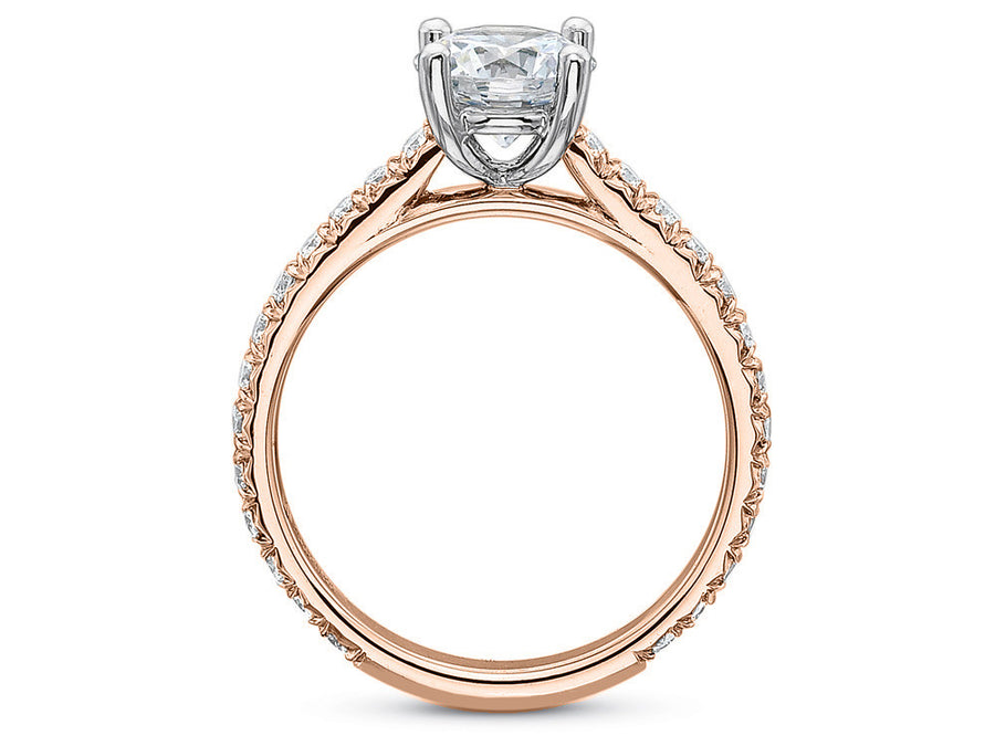 Rose Gold Petite Diamond Engagement Ring