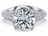 Harold Stevens White Gold Micro Pave Diamond Engagement Ring 