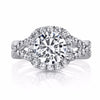 Twisted Micro Pave Diamond Engagement Ring