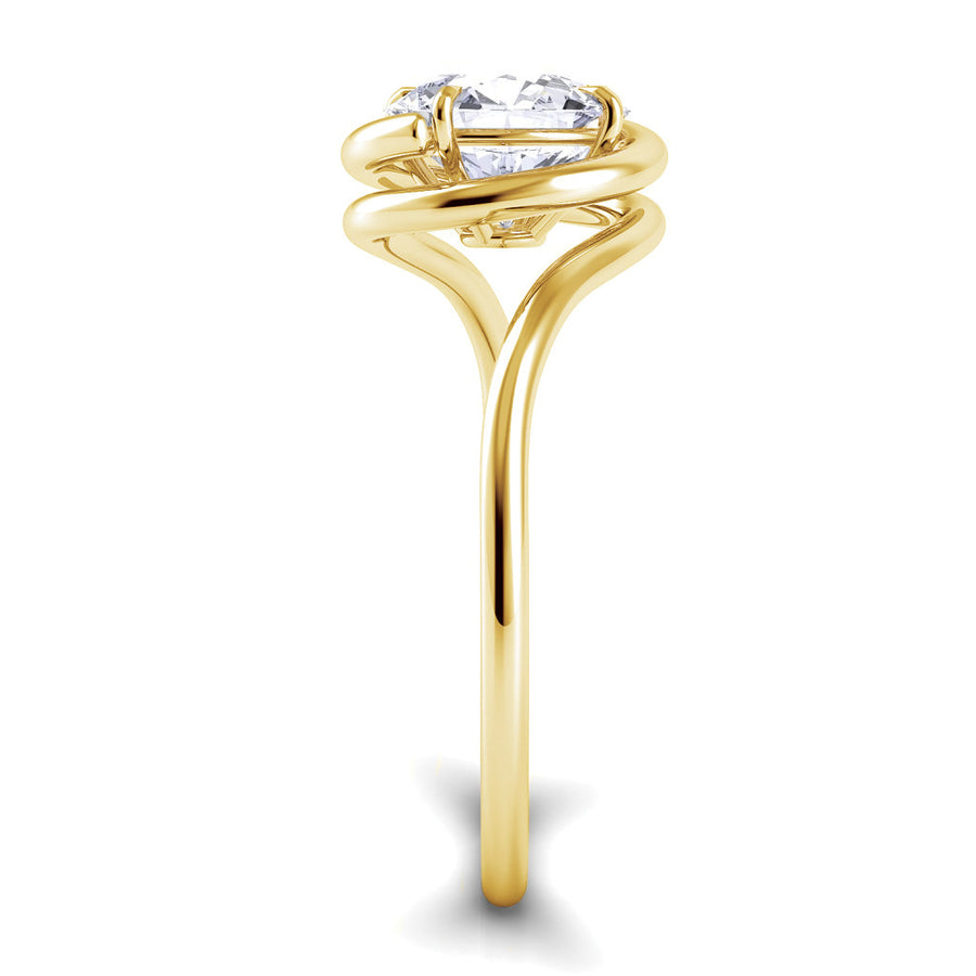 Danhov Abbraccio  Swirl Diamond Engagement Ring