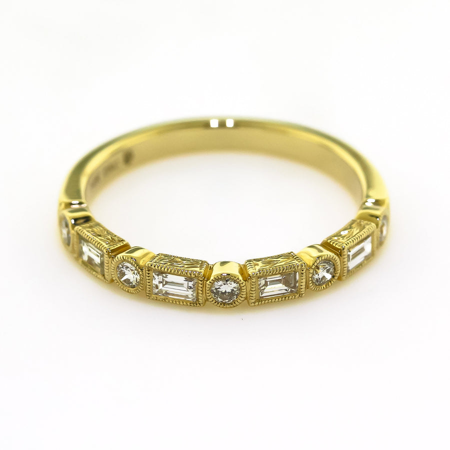 Yellow Gold Stackable Diamond Ring – Harold Stevens