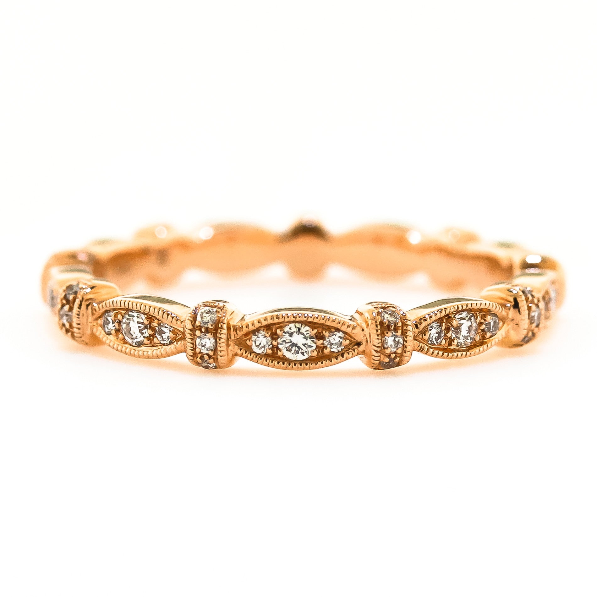 Rose Gold Stackable Diamond Ring – Harold Stevens
