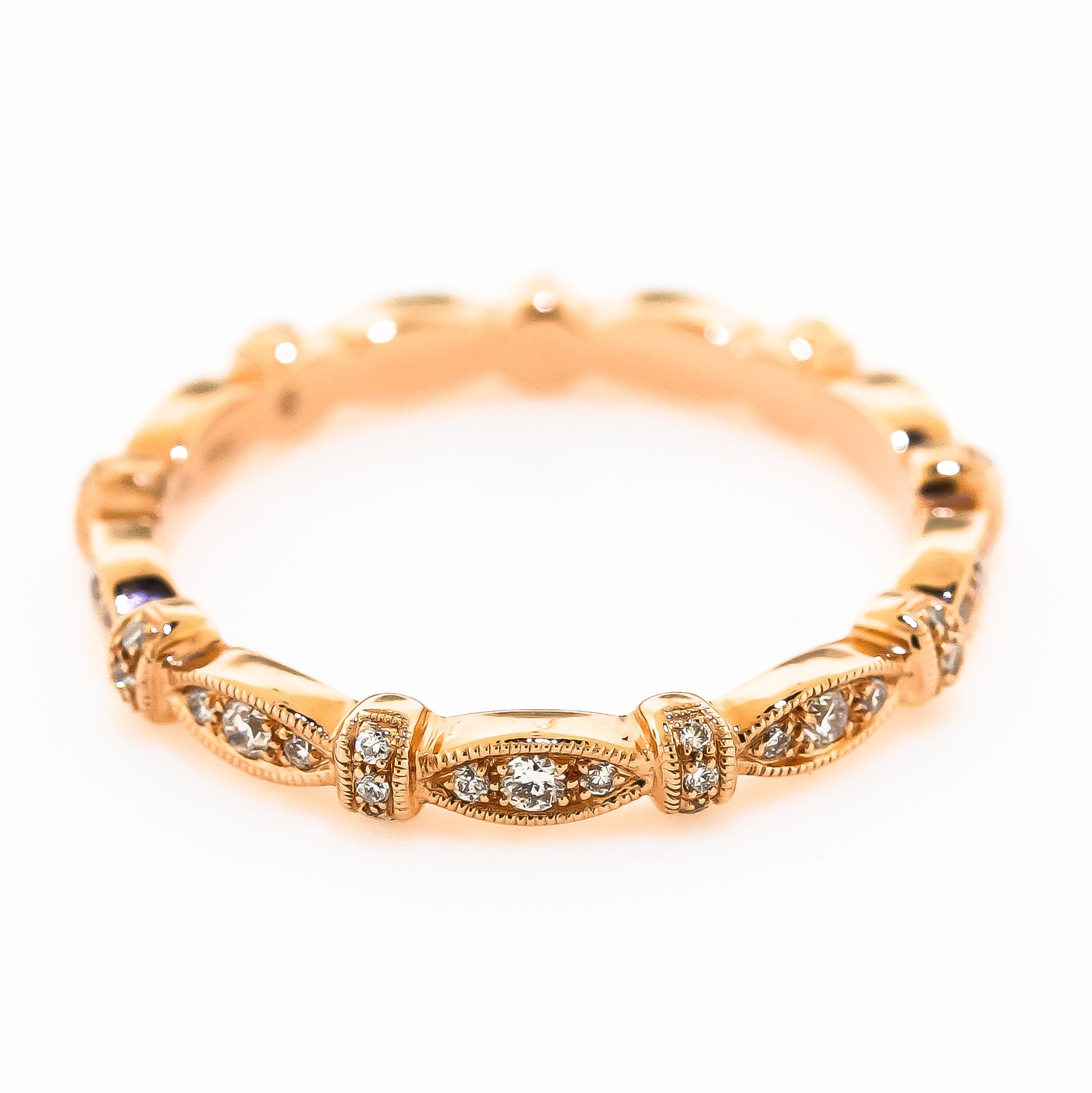 Rose Gold Stackable Diamond Ring – Harold Stevens