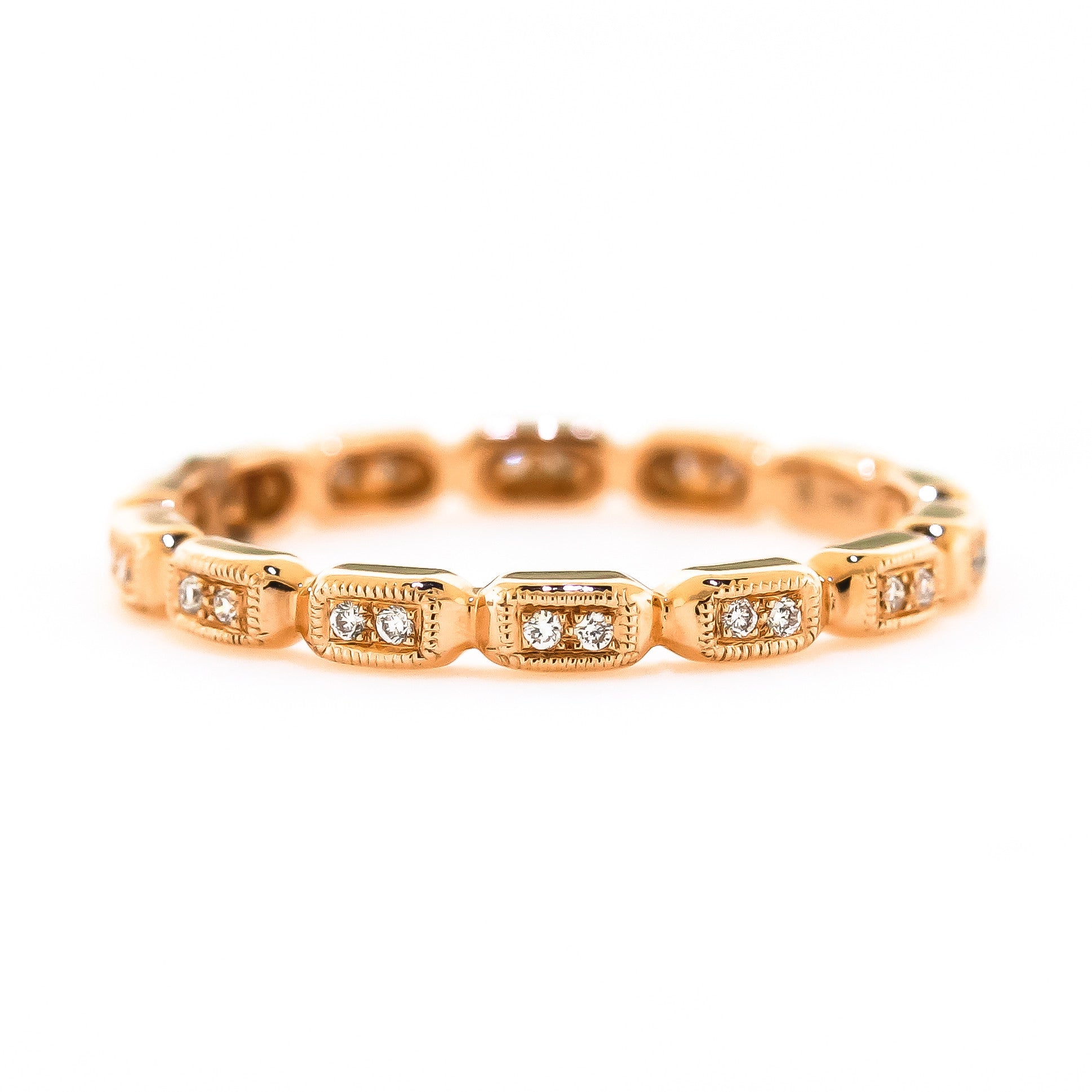 Rose Gold Stackable Diamond Ring – Harold Stevens