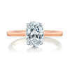 Rose Gold Oval Diamond Solitaire
