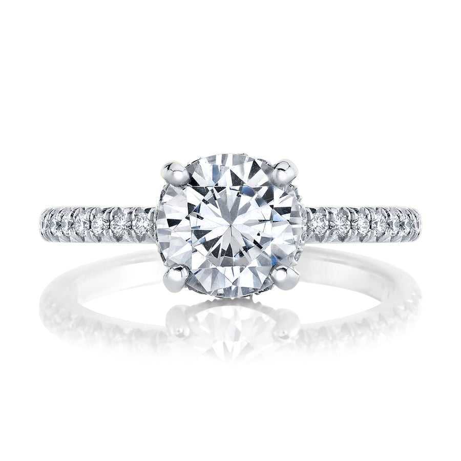 'French' Pave Engagement Ring Setting