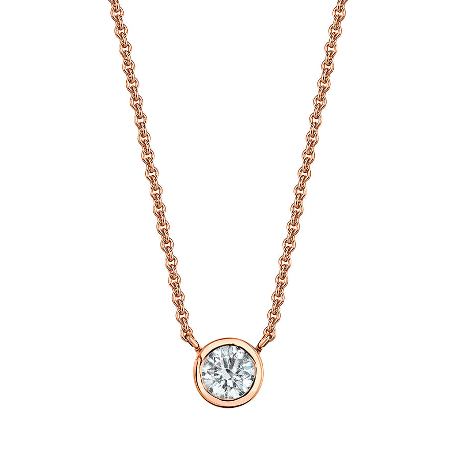 Pear Diamond Bezel Setting Pendant Necklace | sillyshinydiamonds