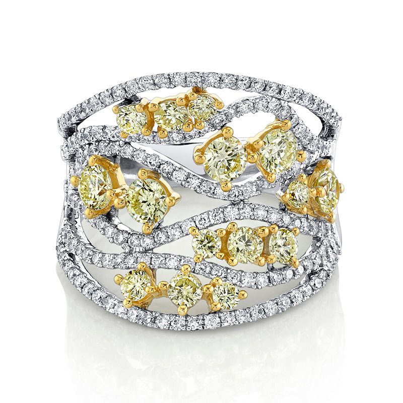 Multi Yellow Diamond Ring