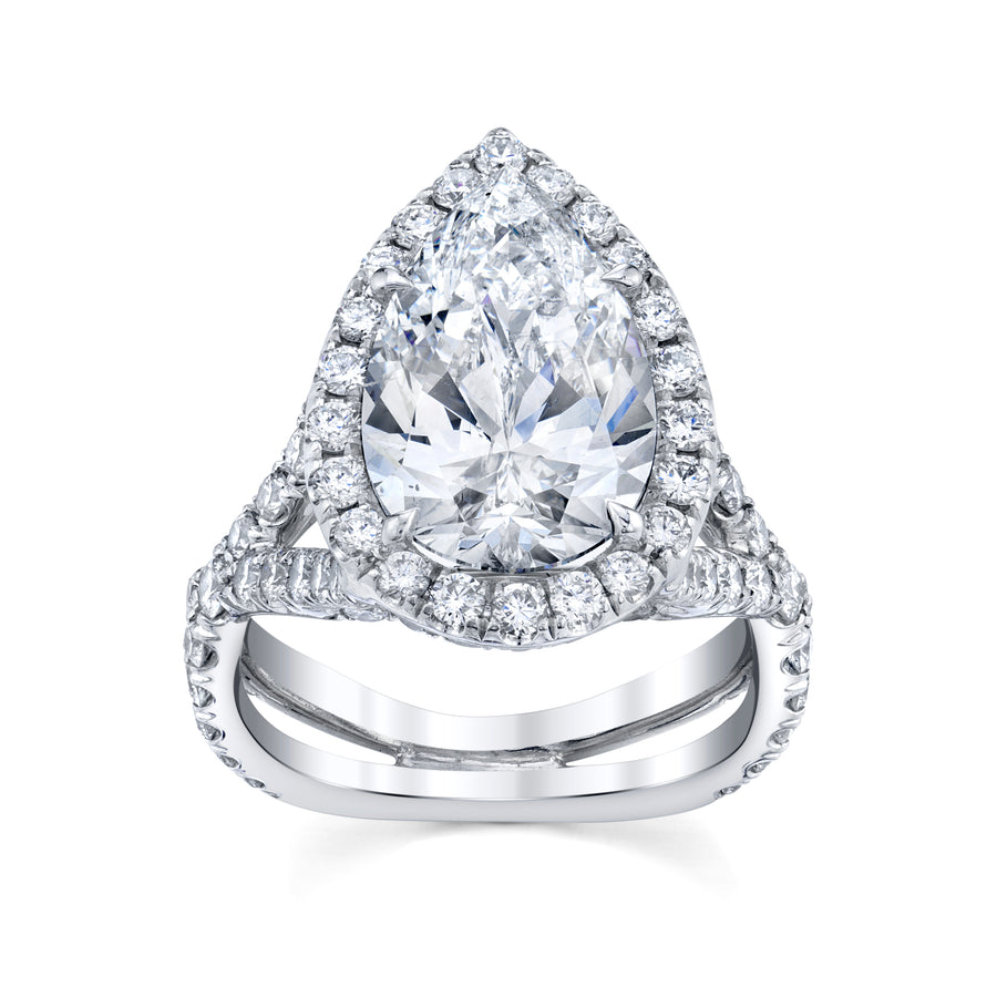 5.63 Cttw. Pear Cut Diamond Ring