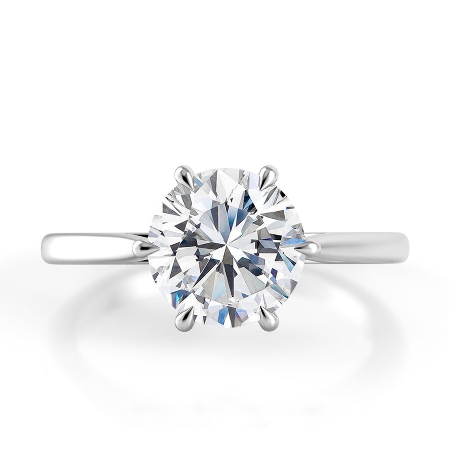 Danhov Classico Six-Prong Solitaire Engagement Ring 