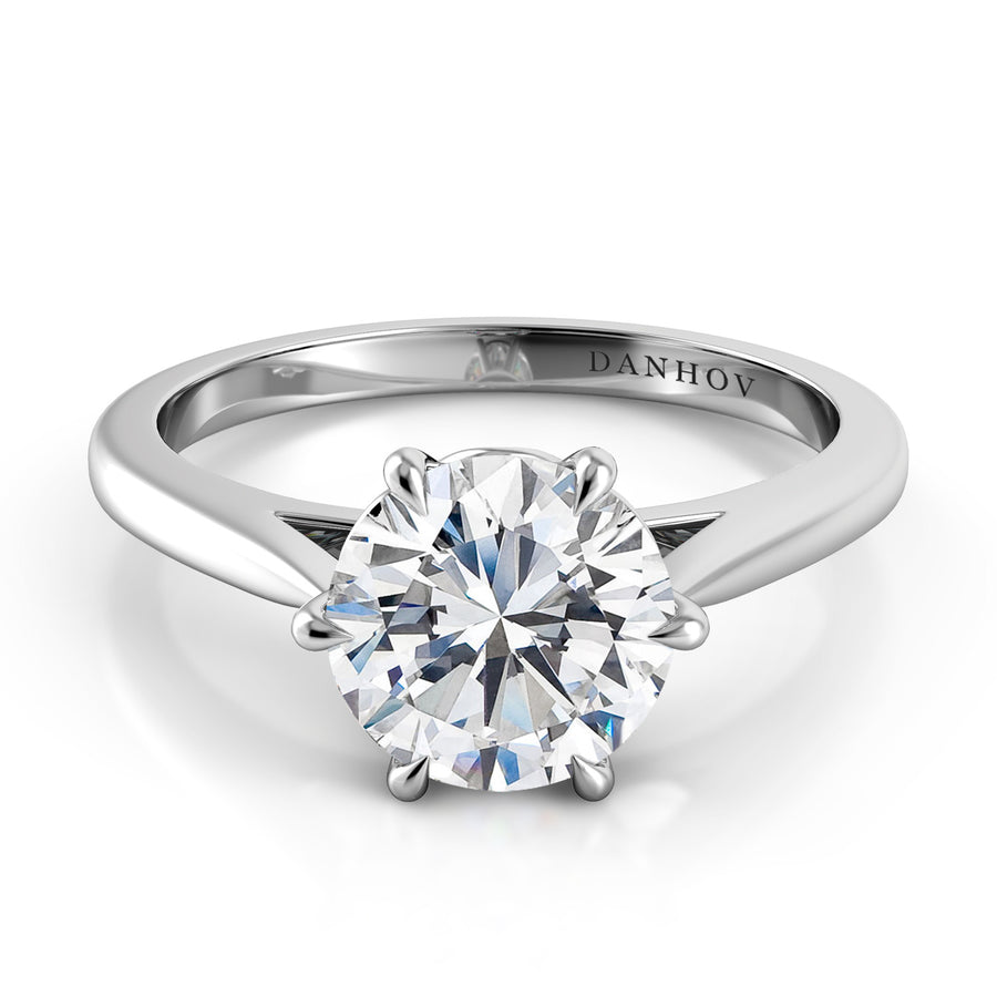 Danhov Classico Six-Prong Solitaire Ring