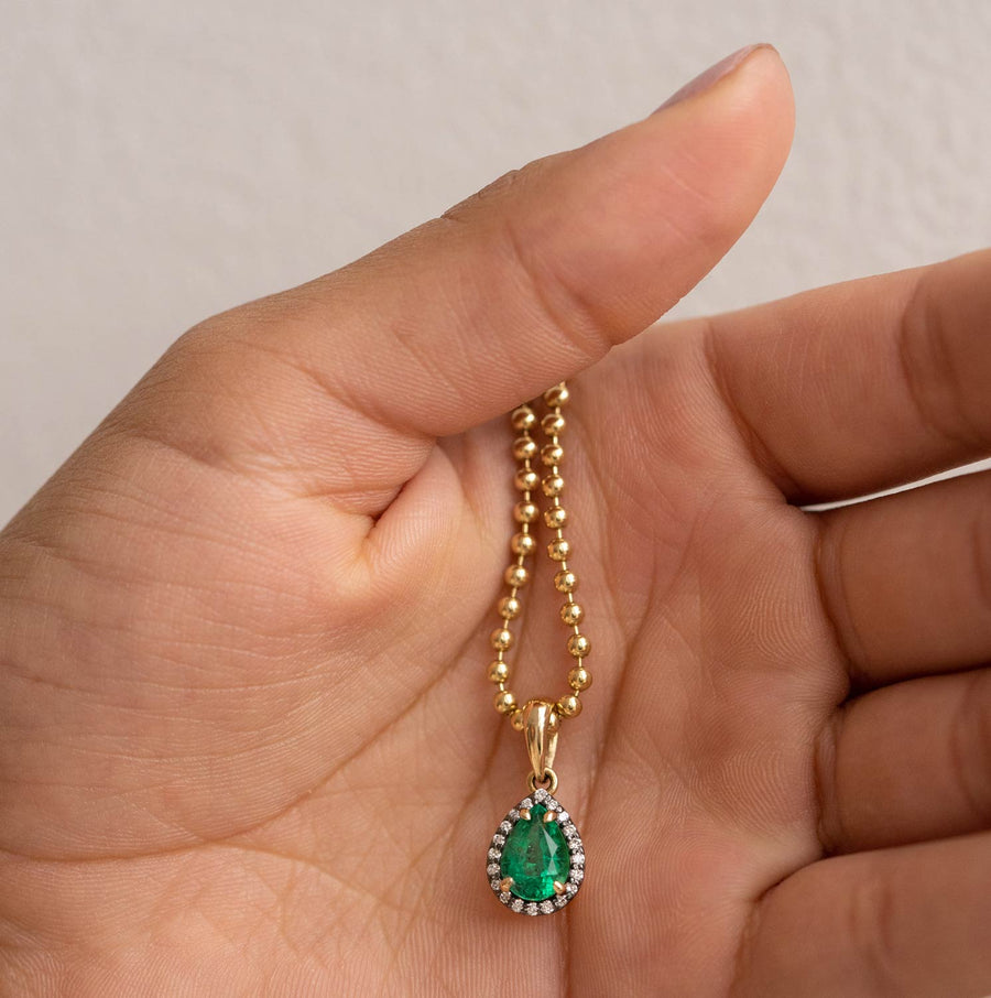 Vivid Green Emerald Necklace