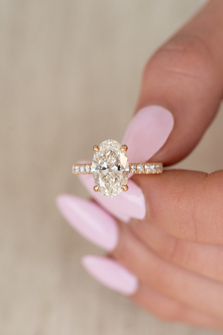 3.02 CT. Oval Diamond Engagement Ring