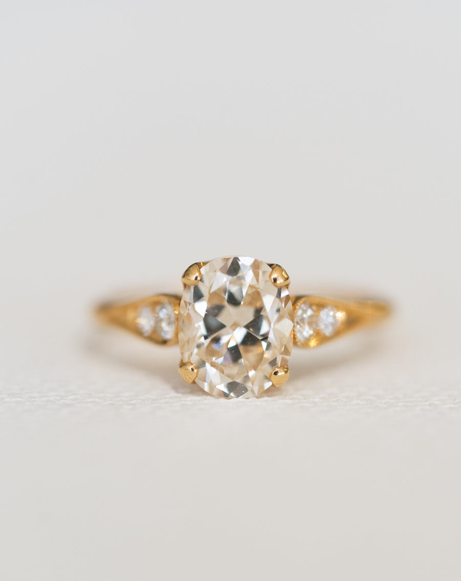 Single Stone Vintage Cushion Engagement Ring