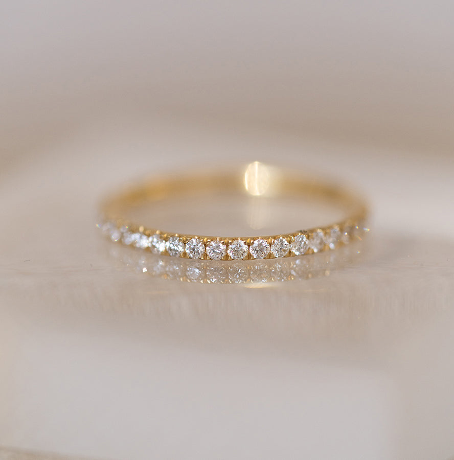 Yellow Gold Small and Petite Diamond Ring