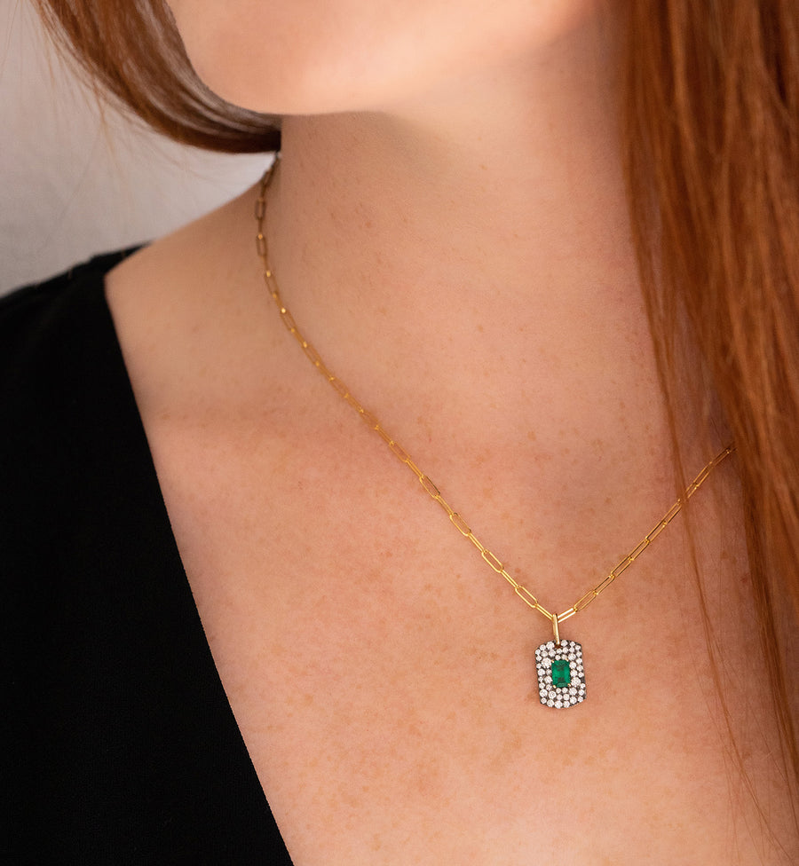 Emerald Medallion Necklace